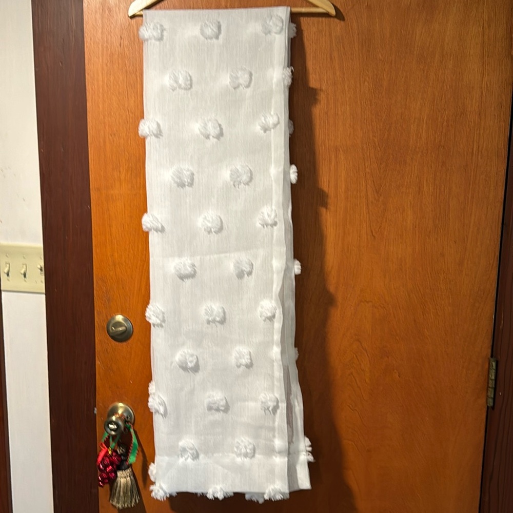 Two single panel window treatments